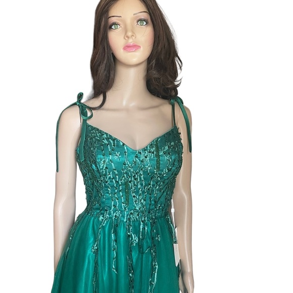 New!TS Countury Emerald green sequins dress size 16 - Picture 7 of 14